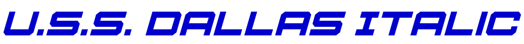 U.S.S. Dallas Italic الخط